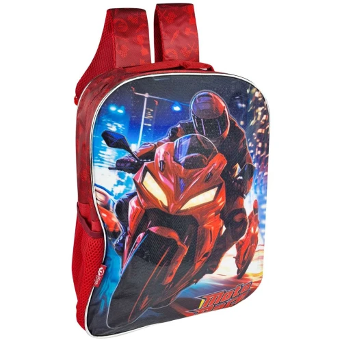 Mochila infantil menino Standard Moto 42x30cm sortido Wincy