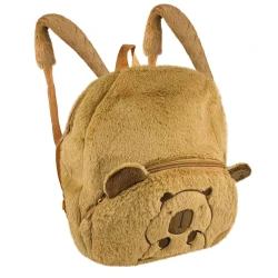 Mochila infantil pelúcia 29x24x16cm capivara