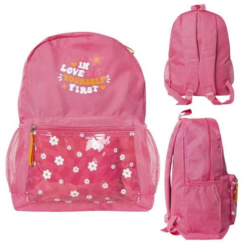 Mochila juvenil feminina flores 42cm sortida MF24075 Clio Style