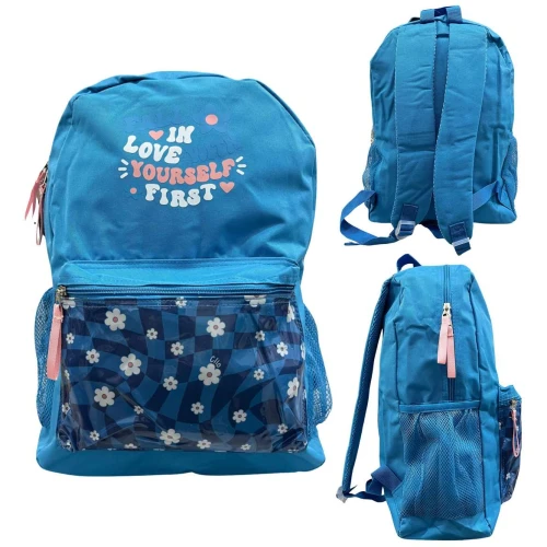 Mochila juvenil feminina flores 42cm sortida MF24075 Clio Style