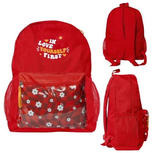 Mochila juvenil feminina flores 42cm sortida MF24075 Clio Style