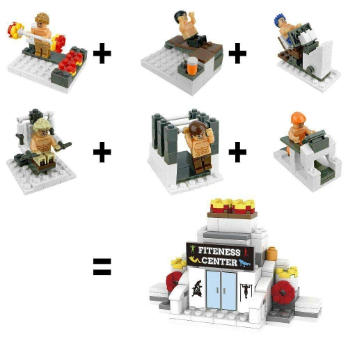 Monte brinque mini academia de montar play