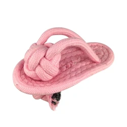 Mordedor de pelúcia para cachorro corda chinelo 17cm Fluffie