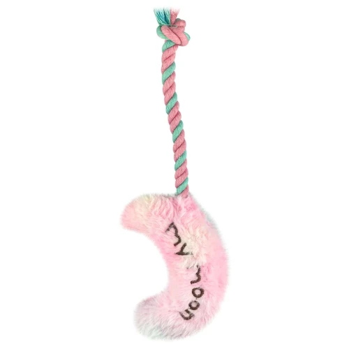 Mordedor de pelúcia puxador corda lua 30cm Fluffie
