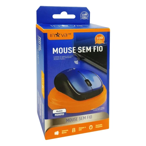 Mouse óptico sem fio cores sortidas M20093 Inova