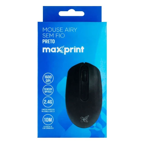 Mouse óptico sem fio usb airy Maxprint