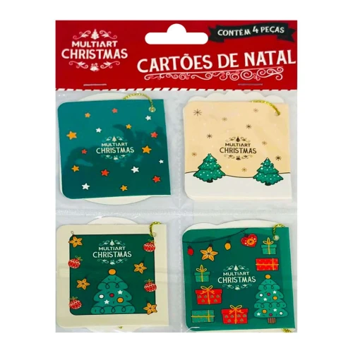 natal cartão mini com cordão para pendurar com 4 uidades natal cartão mini com cordão para pendurar com 4 uidades
