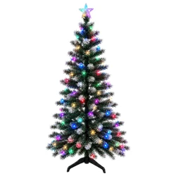 Natal árvore com led colorida 180cm nevada Multiart