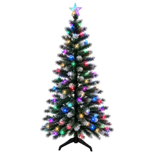 Natal árvore com led colorida 180cm nevada Multiart
