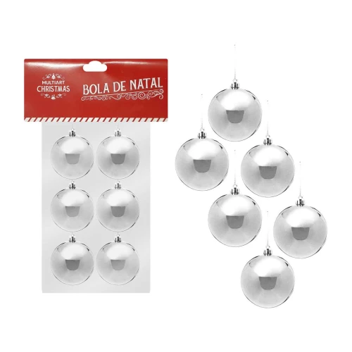Natal bola lisa 3cm com 06 unidades sortidas