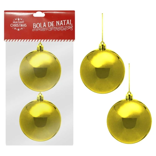 Natal bola lisa 6cm com 02 unidades sortida NBOL6-2MIX