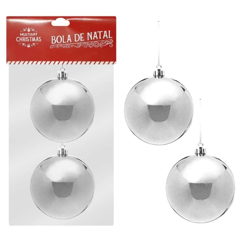 Natal bola lisa 6cm com 02 unidades sortida NBOL6-2MIX