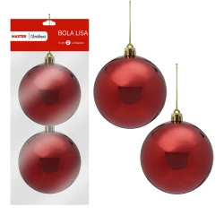 Natal bola lisa 6cm com 02 unidades sortidas Rio Master