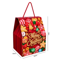 Natal caixa maleta com corda 25,5x21,5x35cm
