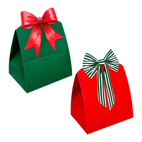 Natal caixa mini 11,5x12x8,5cm com laço sortidas Natal caixa mini 11,5x12x8,5cm com laço sortidas