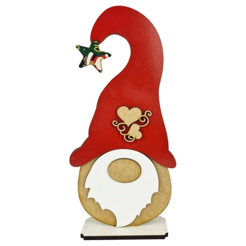 Natal enfeite MDF rosto Papai Noel 29,5cm