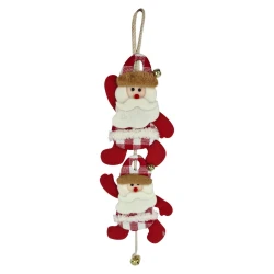 Natal enfeite bonecos duplo com guizo 15x50cm Rio Master