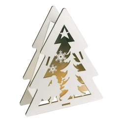 Natal enfeite de mdf árvore com vela 20cm sortidas