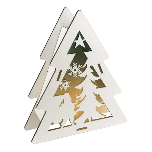 Natal enfeite de mdf árvore com vela 20cm sortidas