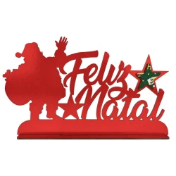 Natal enfeite mdf Feliz Natal 15,5cm sortidos