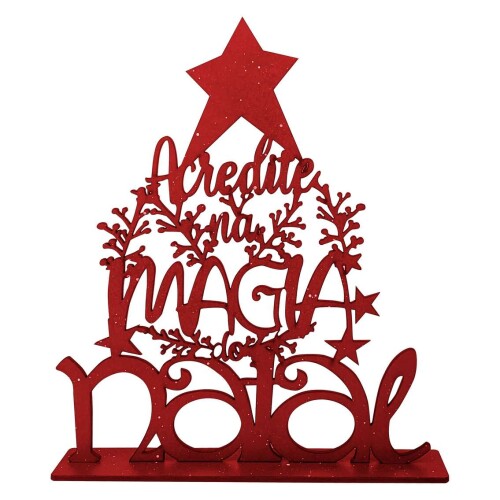 Natal enfeite mdf árvore mágia do natal sortidas