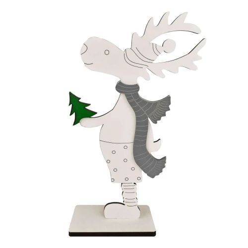 Natal enfeite mdf cervo macho 27cm sortidos
