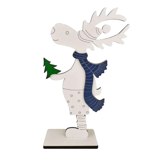 Natal enfeite mdf cervo macho 27cm sortidos