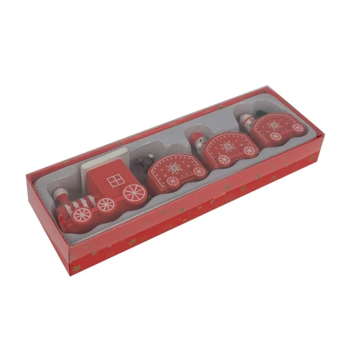 Natal enfeite trenzinho de madeira 22,3x7,2x2,8cm Natal enfeite trenzinho de madeira 22,3x7,2x2,8cm