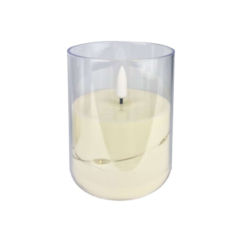 Natal enfeite vela led 7,5x10cm a pilha Comercial Wei