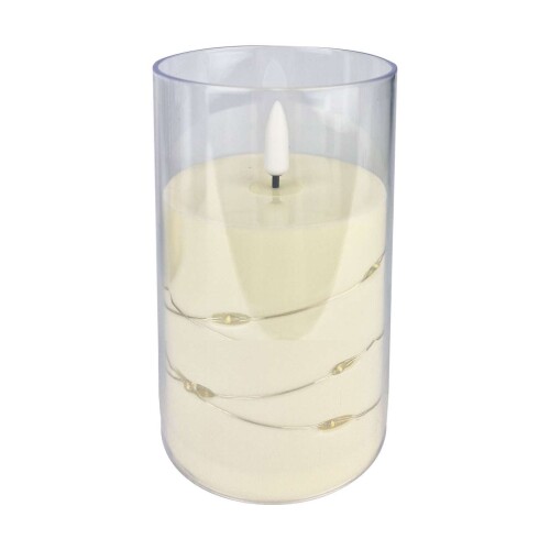 Natal enfeite vela led 7,5x12,5cm a pilha Comercial Wei