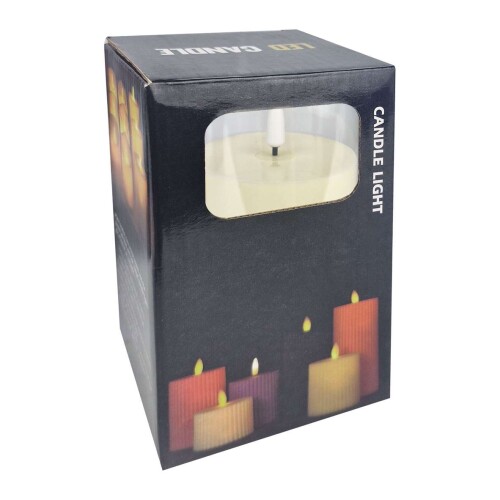 Natal enfeite vela led 7,5x12,5cm a pilha Comercial Wei