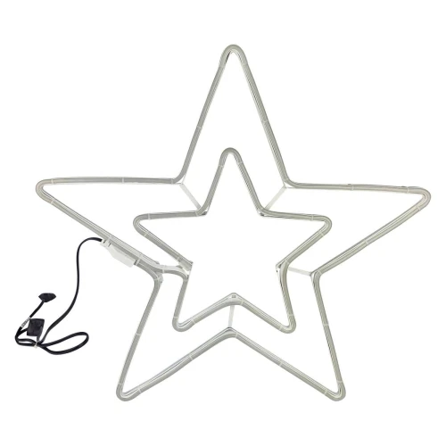 Natal estrela 324 lâmpadas de led branco quente 55cm Newway