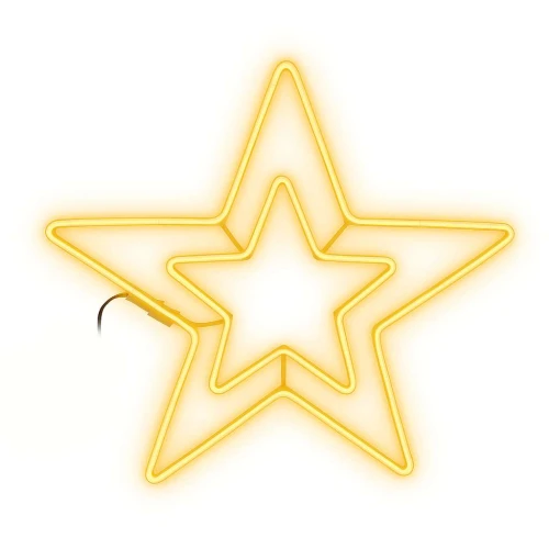 Natal estrela 324 lâmpadas de led branco quente 55cm Newway