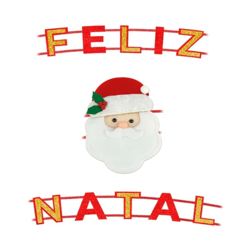 Natal faixa Feliz Natal decorada 02 metros Rio Master Natal faixa Feliz Natal decorada 02 metros Rio Master