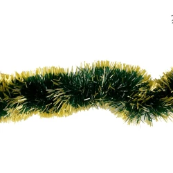 Natal festão verde com dourado 09x02mt