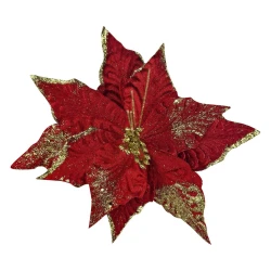 Natal flor pick gliter 34cm sortido RMI5785 Rio Master