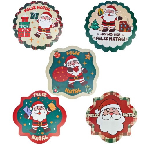 Natal jogo americano para mesa pvc com 01 unidade sortida Multiart