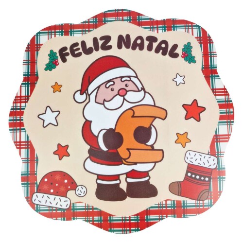 Natal jogo americano para mesa pvc com 01 unidade sortida Multiart