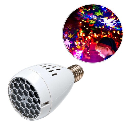 Natal lâmpada LED giratória colorida com bocal Natal lâmpada LED giratória colorida com bocal