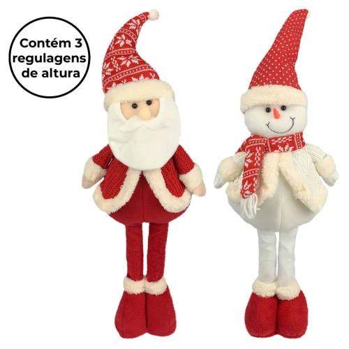 Natal pelúcia papai Noel/Boneco de neve 65cm Natal pelúcia papai Noel/Boneco de neve 65cm