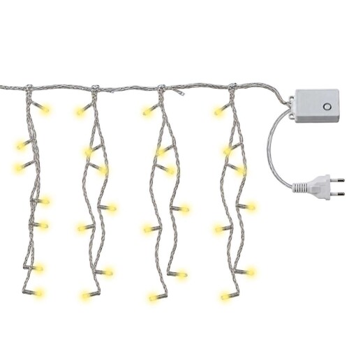 Natal pisca cascata 200 LED branco quente 5,5 metros Natal pisca cascata 200 LED branco quente 5,5 metros