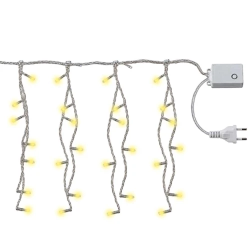 Natal pisca cascata 200 LED branco quente 5,5 metros