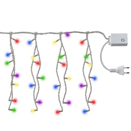 Natal pisca cascata 200 LED colorido 5,5 metros Natal pisca cascata 200 LED colorido 5,5 metros