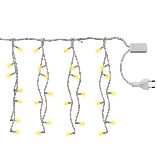 Natal pisca cascata 400 LED branco quente fixo 11 metros Natal pisca cascata 400 LED branco quente fixo 11 metros