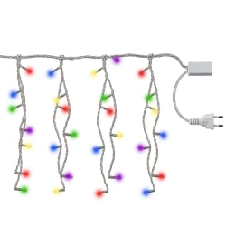Natal pisca cascata 400 LED colorido fixo 11 metros
