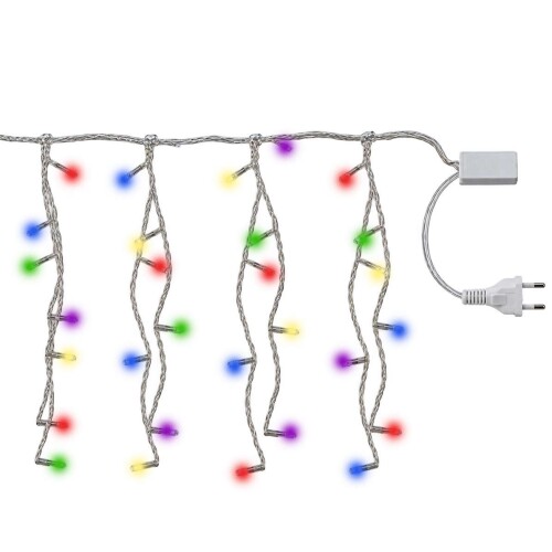 Natal pisca cascata 400 LED colorido fixo 11 metros