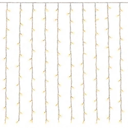 Natal pisca cortina 240 LED 3x2 metros branco quente