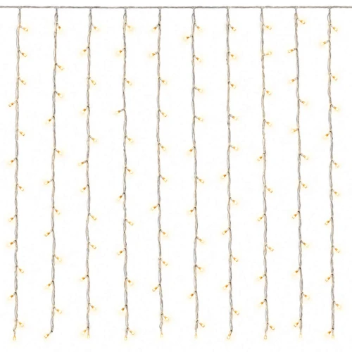 Natal pisca cortina 240 LED 3x2 metros branco quente