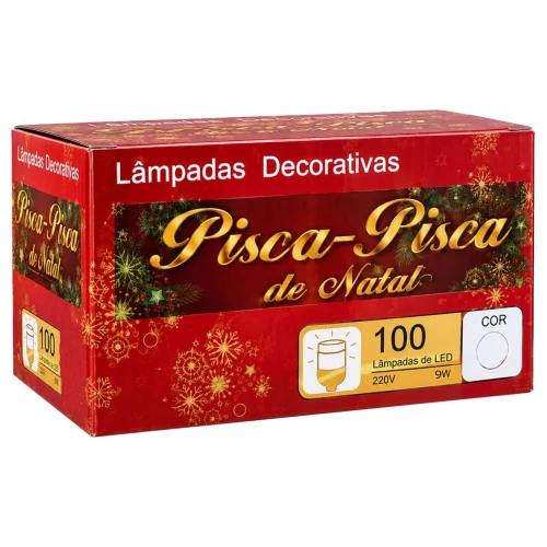 Natal pisca pisca strobo 100 LED branco 9 metros Natal pisca pisca strobo 100 LED branco 9 metros
