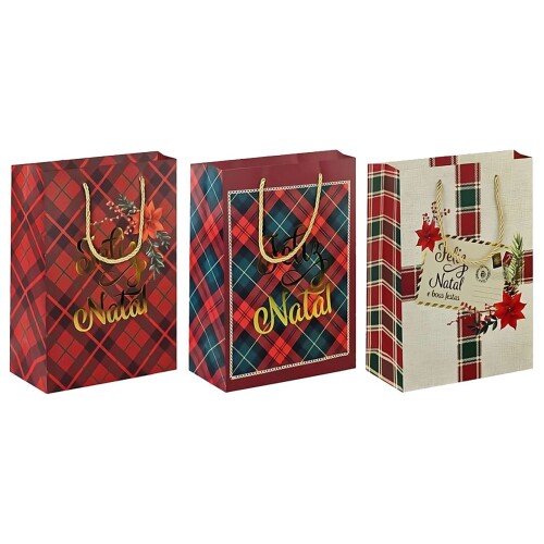 Natal sacola para presente papel 28x37cm Natal sacola para presente papel 28x37cm
